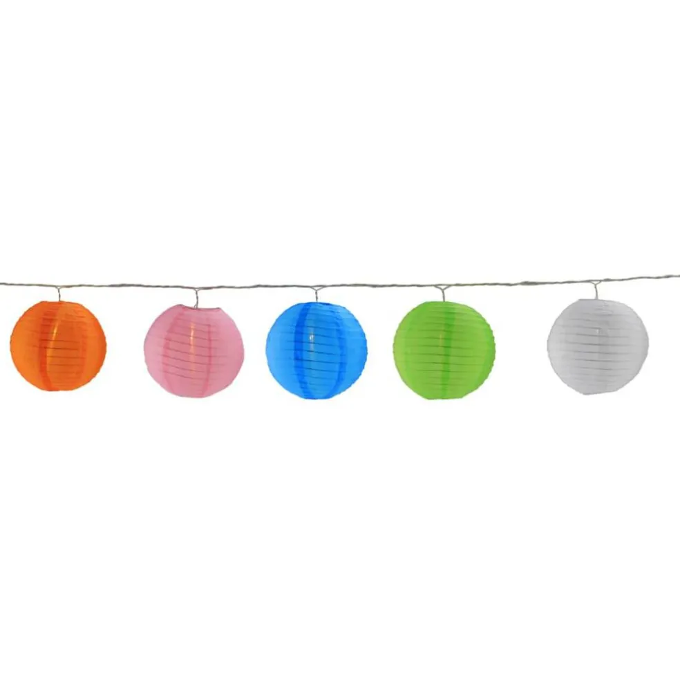 10ct. Summer Paper Lantern String Lights