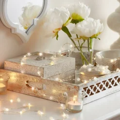40ct. Warm White Gold Pearl LED String Lights by Ashland®