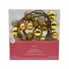 18ct. Warm White LED Gold Ornament Garland String Lights on Brown Wire by Ashland®