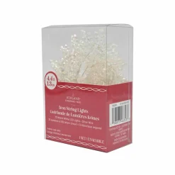 10ct. Warm White LED Iridescent Snowflake String Lights on Silver Wire by Ashland®