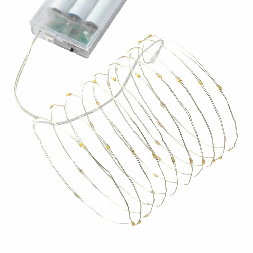 80ct. Warm White LED String Lights with Silver Wire by Ashland®