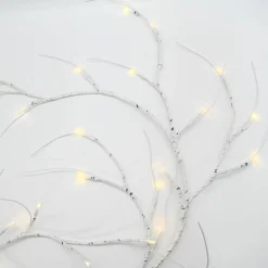 64ct. Warm White Led White Branch Garland String Lights by Ashland®