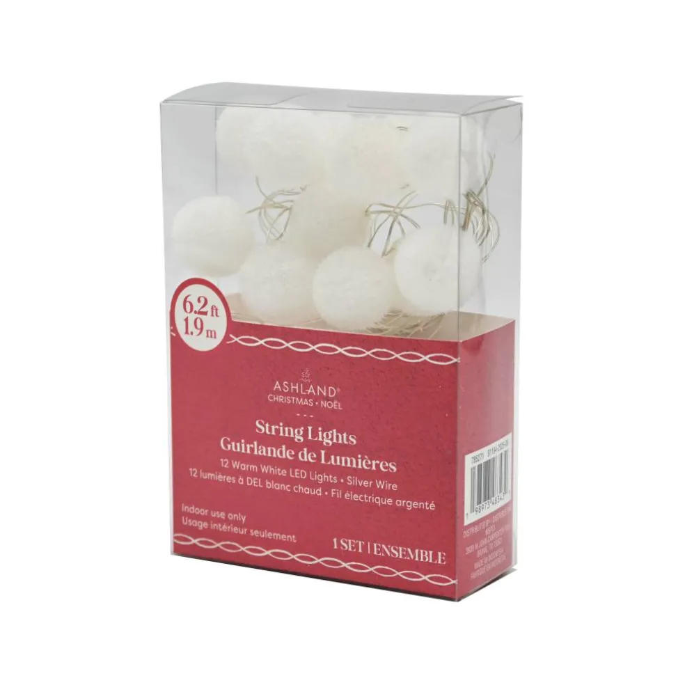12ct. Warm White LED White Fuzzy String Lights by Ashland®