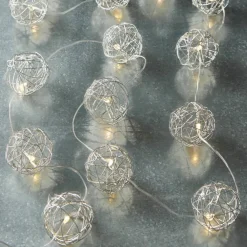 20ct. Warm White Wire Ball LED String Lights by Ashland™