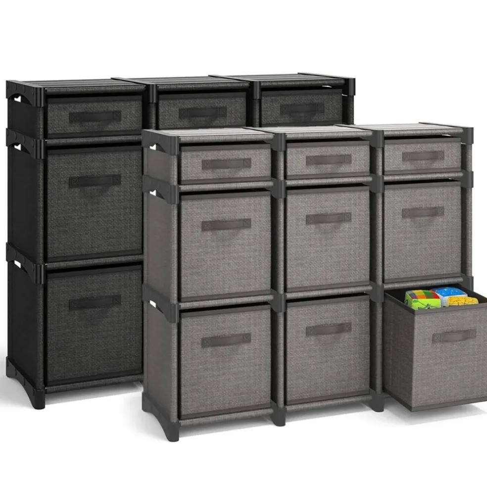 Cube Storage Organizer with Bins for Bedroom, Living Room, Office
