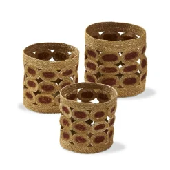 Cumilla Decorative Seagrass Basket - Multicolor, 11.81" x 11.81" x 11.81", Easy Care, Perfect for Everyday Use