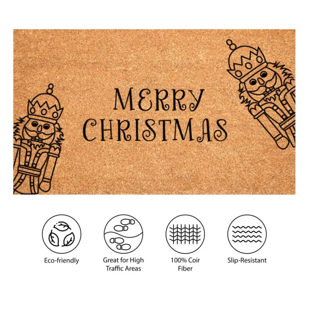 Curly Christmas Nutcracker Doormat