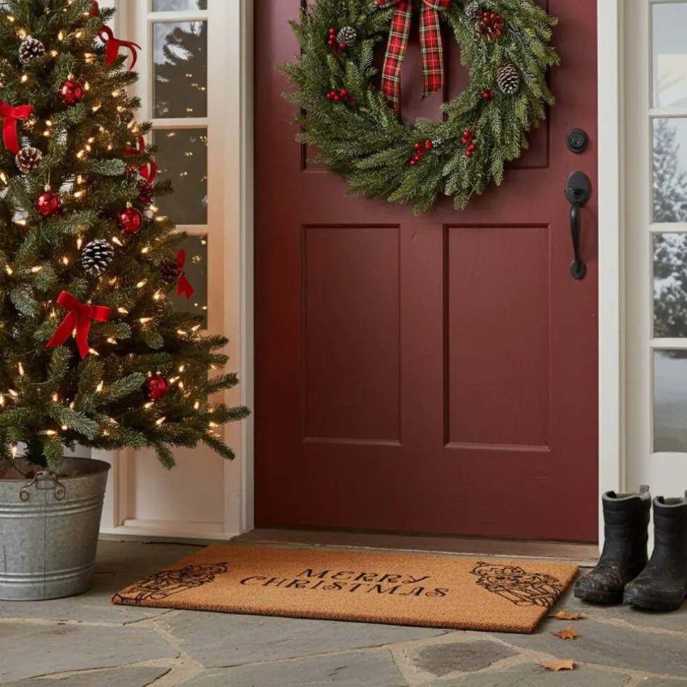 Curly Christmas Nutcracker Doormat