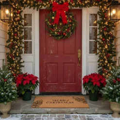 Curly Christmas Nutcracker Doormat
