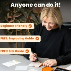 Customizer Engraving Pen by Resparked (Formerly Culiau): Ultimate Cordless Portable Tool for Artists & DIYers - Engrave 50+ Surfaces - Beginner Friendly - Rechargeable - Free 30 Bits & Mastery Guide