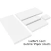 Custom Sized Butcher Paper Sheets for Sublimation and Heat Press Crafts, White, Uncoated