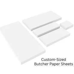 Custom Sized Butcher Paper Sheets for Sublimation and Heat Press Crafts, White, Uncoated