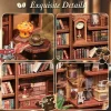 CUTEBEE® Book Nook Kit Corner Coffee Shop DIY Miniature House Shelf Insert Decor Diorama Kit