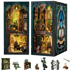 CUTEBEE® Book Nook Kit Darkness Common Room DIY Miniature House Shelf Insert Decor Diorama Kit