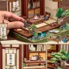 CUTEBEE® Book Nook Kit Japanese Tea House DIY Miniature House Shelf Insert Decor Diorama Kit