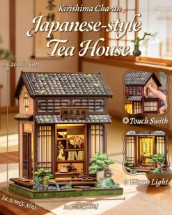 CUTEBEE® Book Nook Kit Japanese Tea House DIY Miniature House Shelf Insert Decor Diorama Kit