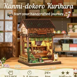 CUTEBEE® Book Nook Kit Kanmi-dokoro Kurihara DIY Miniature House Shelf Insert Diorama