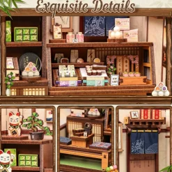 CUTEBEE® Book Nook Kit Kanmi-dokoro Kurihara DIY Miniature House Shelf Insert Diorama