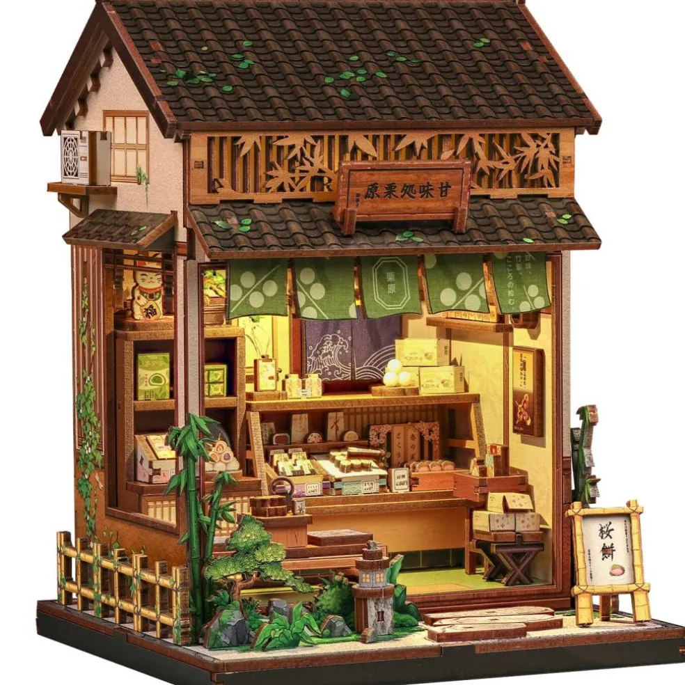 CUTEBEE® Book Nook Kit Kanmi-dokoro Kurihara DIY Miniature House Shelf Insert Diorama