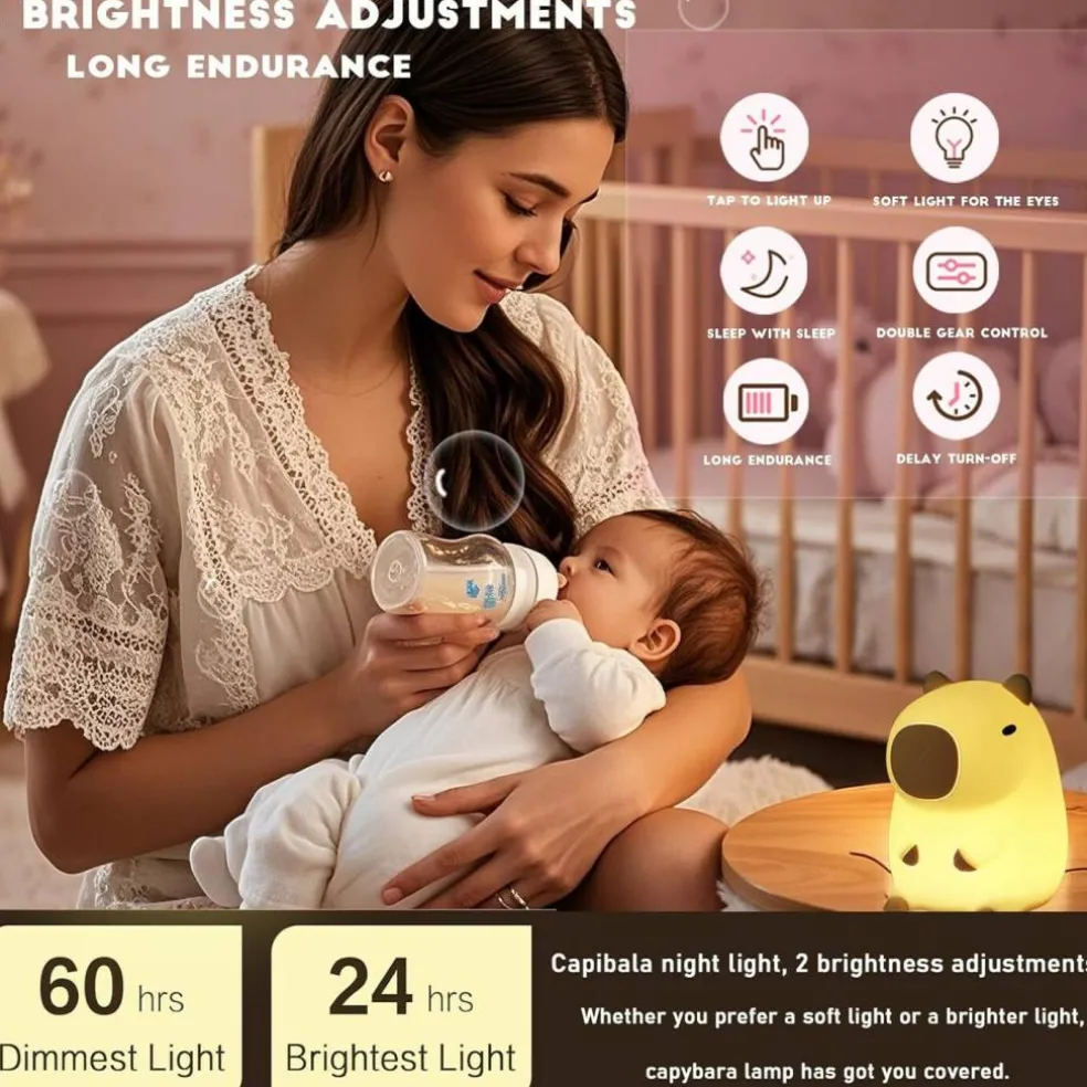 Cute Capybara Night Light