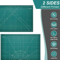 Cutting Mat, 23" x 35" Self Healing Cutting Mat, 5-Ply Craft Mat Green, Rotary Cutting Mat for Crafts, Fabric, Sewing, Quilting, Scrapbooking