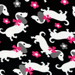 Dachshund Puppies Fleece Fabric | Free Shipping | Buy More & Save More