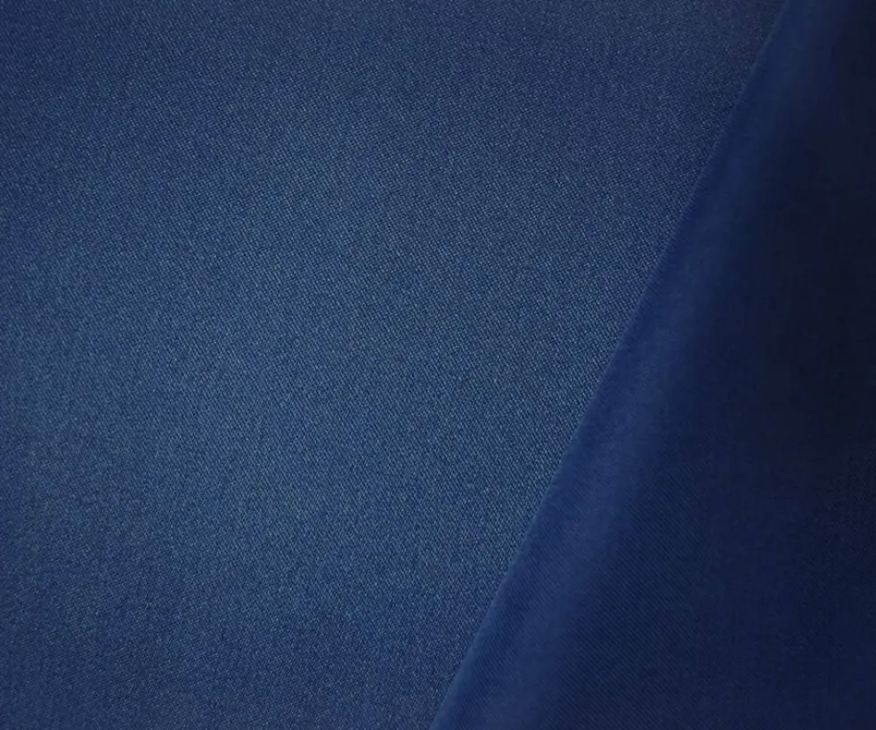 Dark Blue Poly Spandex Stretch Solid Stretch Lamour Woven Fabric By the Yard