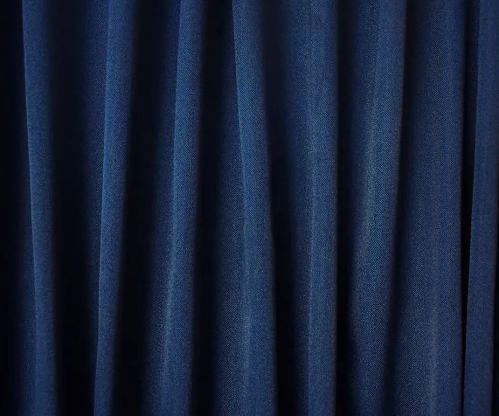Dark Blue Poly Spandex Stretch Solid Stretch Lamour Woven Fabric By the Yard