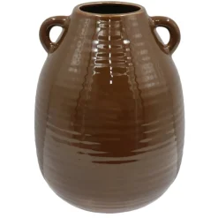 Dark Brown Ceramic Vase Tabletop Décor by Ashland®
