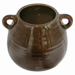 Dark Brown Ceramic Vase Tabletop Décor by Ashland®