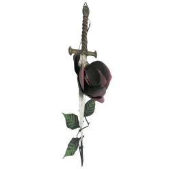 Dark Dagger-Pierced Rose Metal Wall Décor by Ashland®