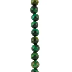 Dark Green Dyed Tiger's Eye Round Beads, 8mm by Bead Landing™