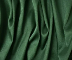 Dark Green Poly Spandex Stretch Solid Stretch Lamour Woven Fabric By the Yard