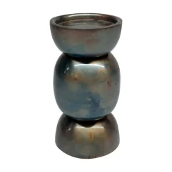 Dark Iridescent Metal Pillar Candle Holder by Ashland®