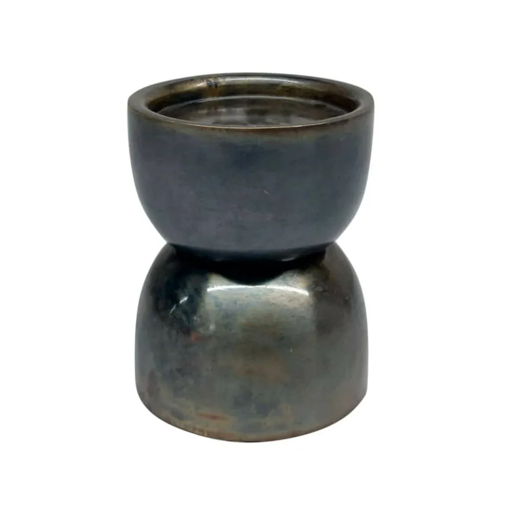 Dark Iridescent Metal Pillar Candle Holder by Ashland®