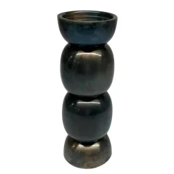 Dark Iridescent Metal Pillar Candle Holder by Ashland®