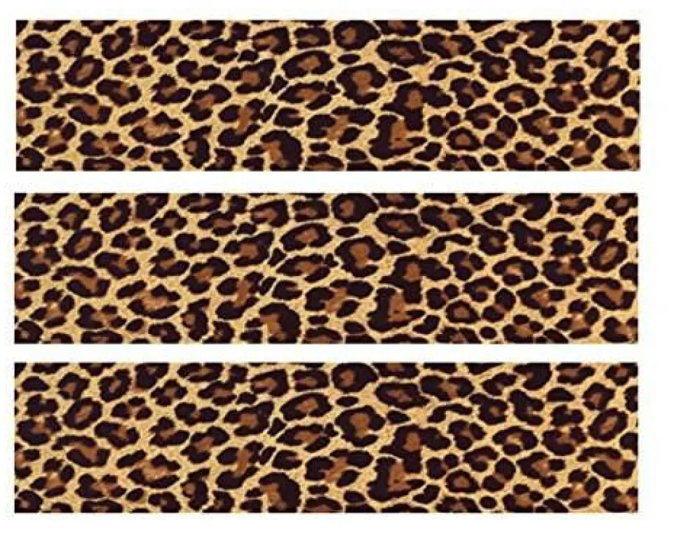 Dark Leopard Edible Icing Image Cake Border Strips Decoration Frosting Sheet Strips