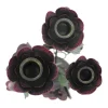 13.75" Dark Metal Rose 3-Taper Candle Holder by Ashland®