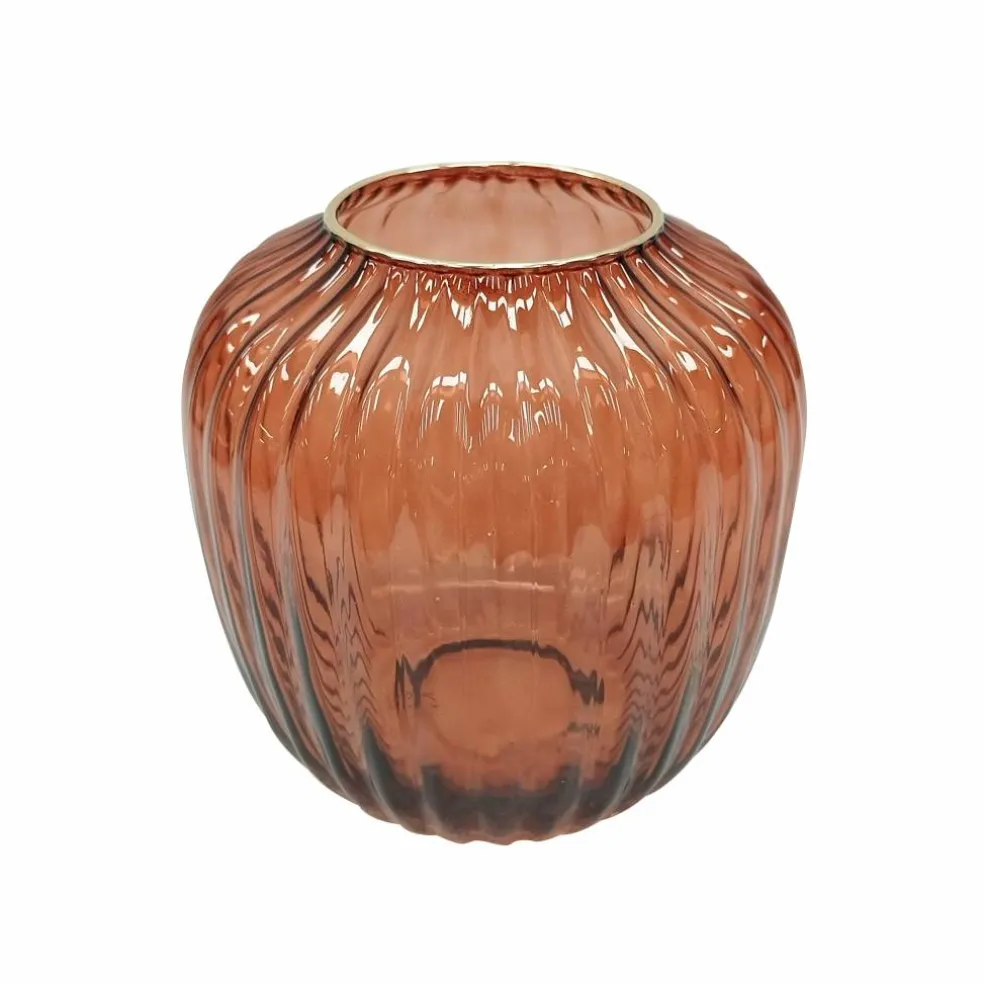 7.5" Dark Pink Glass Vase by Ashland®