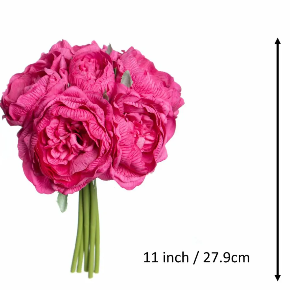 11" Dark Pink Peony Real Touch Deluxe Bush by Ashland®