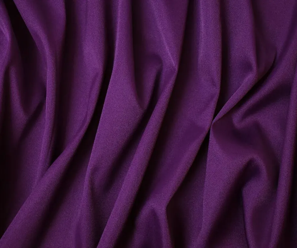 Dark Purple Poly Spandex Solid Stretch Lamour Woven Fabric By the Yard