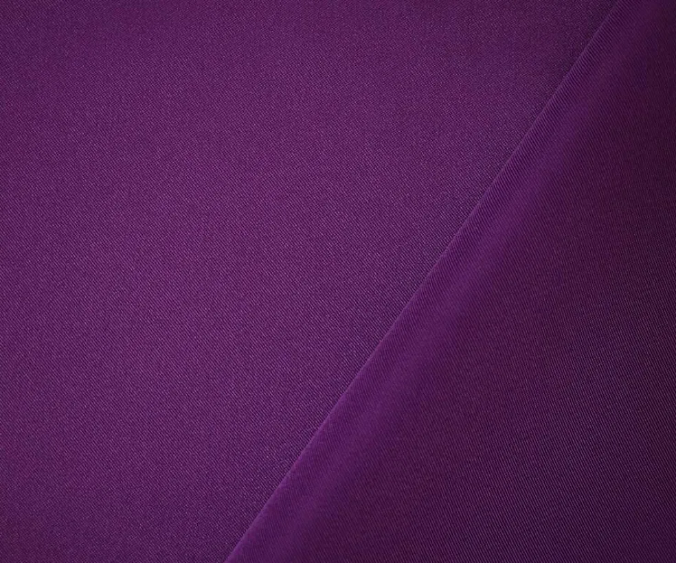 Dark Purple Poly Spandex Solid Stretch Lamour Woven Fabric By the Yard