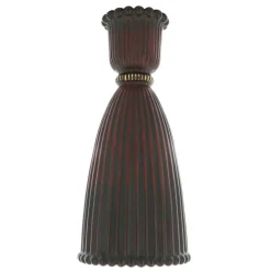 6.25" Dark Red Fluted Taper Candle Holder by Ashland®