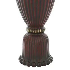 6.25" Dark Red Fluted Taper Candle Holder by Ashland®