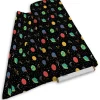 DAVID TEXTILES PLANETS AND STARS BLACK FLANNEL 6 YD BOLT