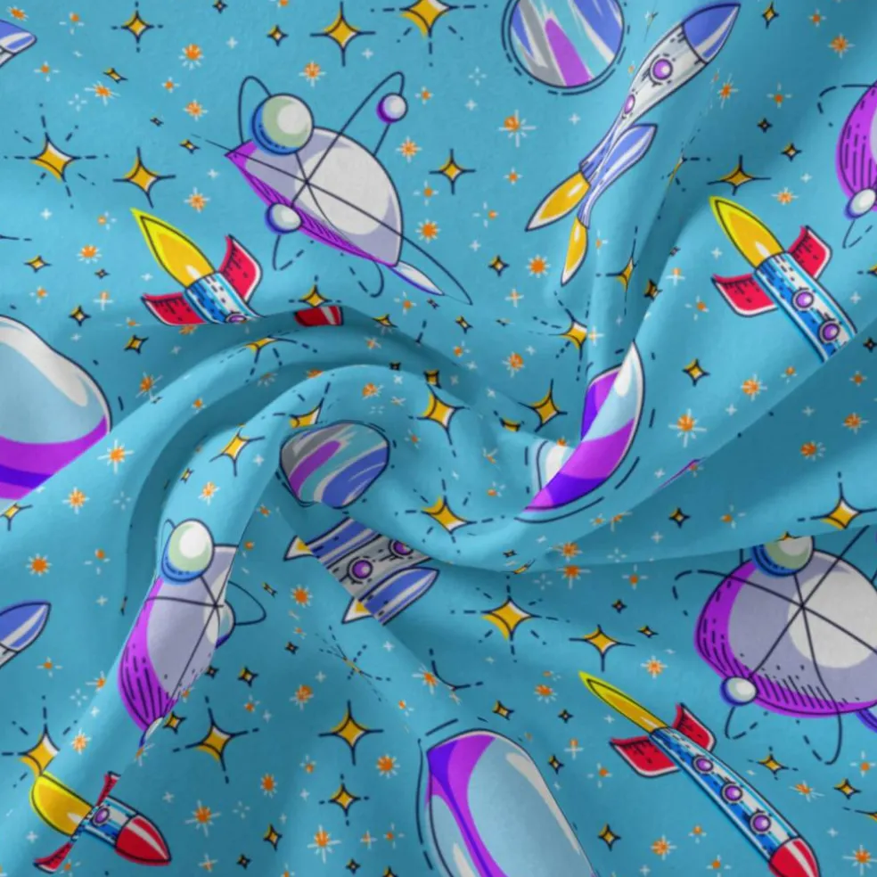 DAVID TEXTILES UP IN SPACE FLANNEL 6 YD BOLT