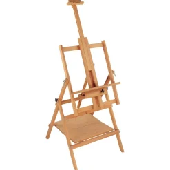 Da Vinci Multimedia Multi-Angle Convertible Artist Easel - Adjustable Center Mast, Hand-Crafted Deluxe Elm Wood, Adjustable Vertical to Flat Drawing Angle, Large Easel for Painting Canvases up to 45in