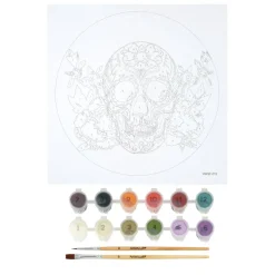 8" Day of the Dead Paint-by-Number Plywood Surface Kit by Artist's Loft®