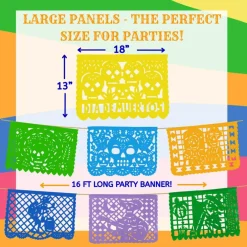 Day of the Dead Papel Picado - Paper (4 Pack), Exclusive Designs