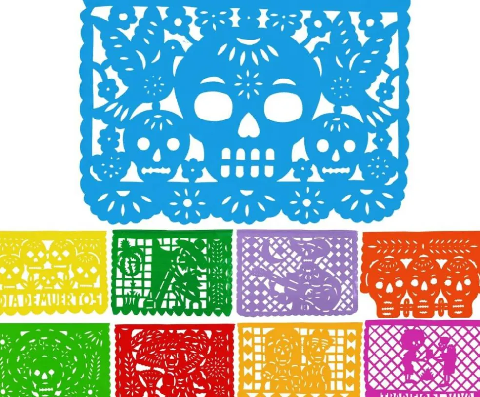 Day of the Dead Papel Picado - Paper (4 Pack), Exclusive Designs
